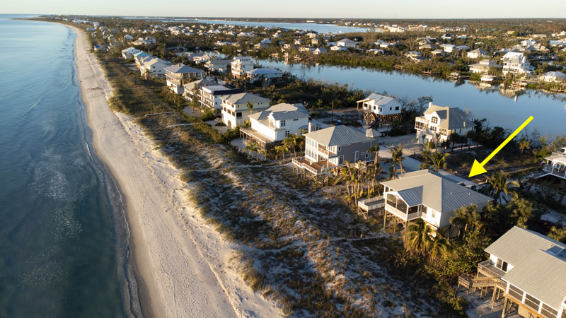 Aerial view of Palm Island Beach Lover